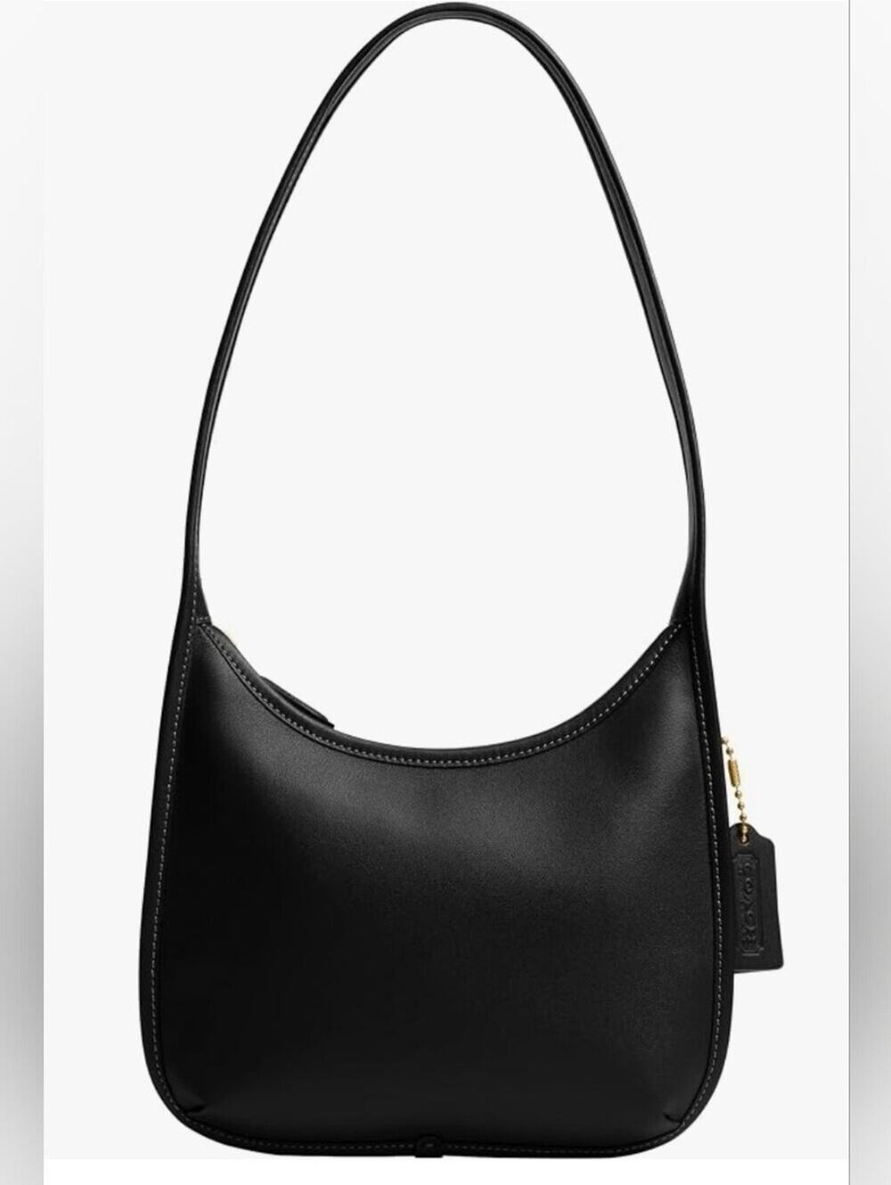 NWT B10-014 Coach Glove Curve Black Leather Zip Bag Limited Reedition